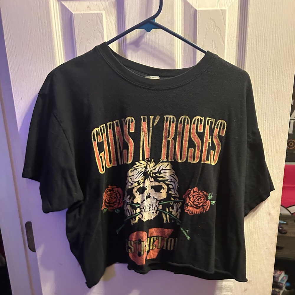 Guns N Roses cropped band tee